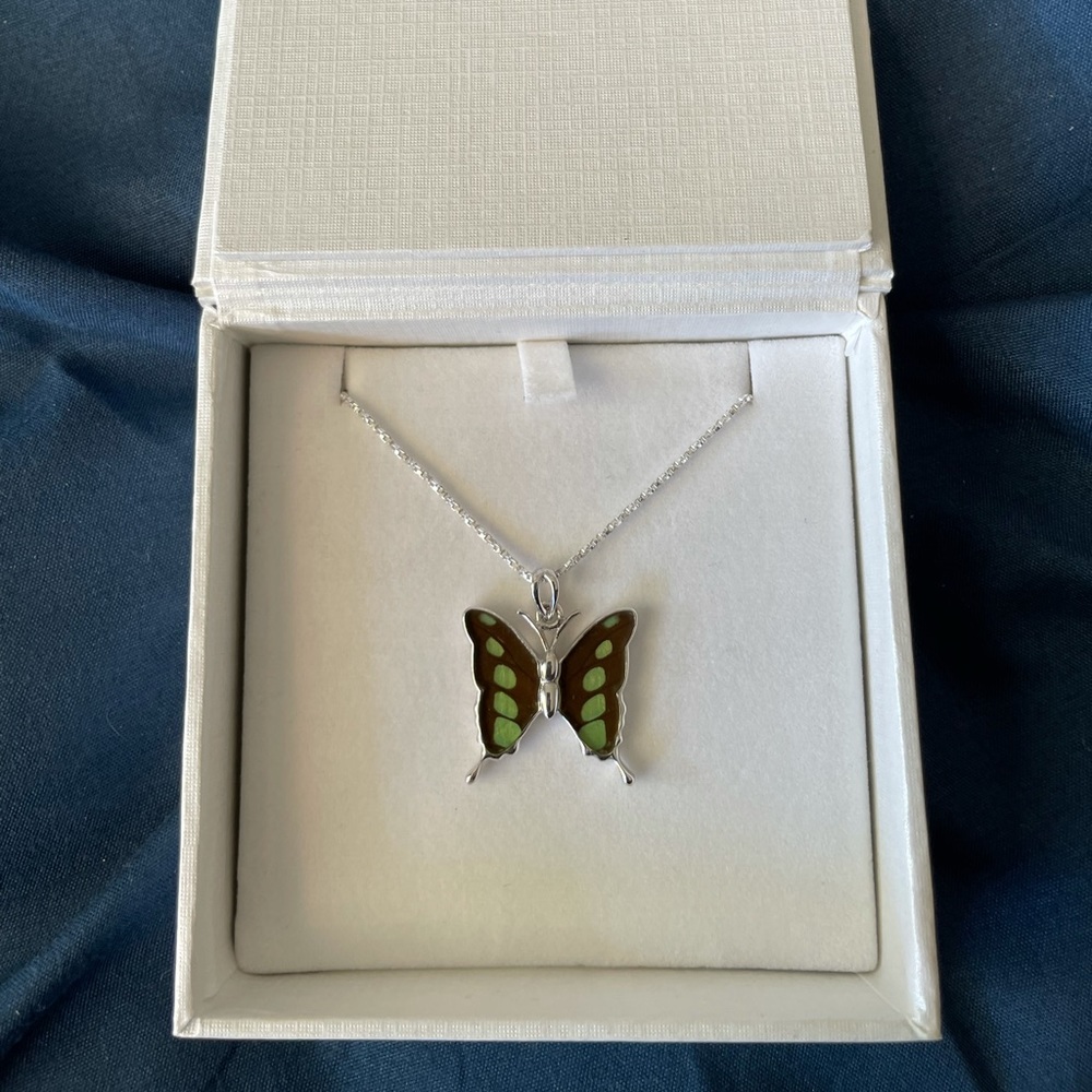 Handcrafted Butterfly Necklace—Brand New!